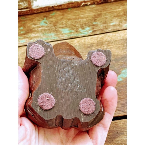 Vintage Carved Resin Frog/Toad artist Signed - Picture 5 of 8